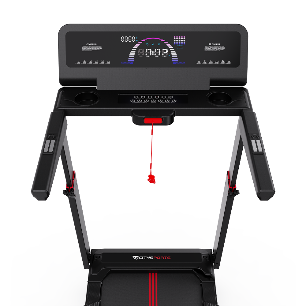 CITYSPORTS NB2 — Treadmill 3700W, 1–16,5 km/h, 15 levels elec | Foldable, Black