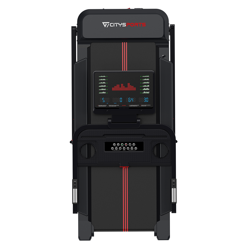 CITYSPORTS NB6 — Treadmill 3700W, 1–15,5 km/h, 15 levels elec | Foldable, Black