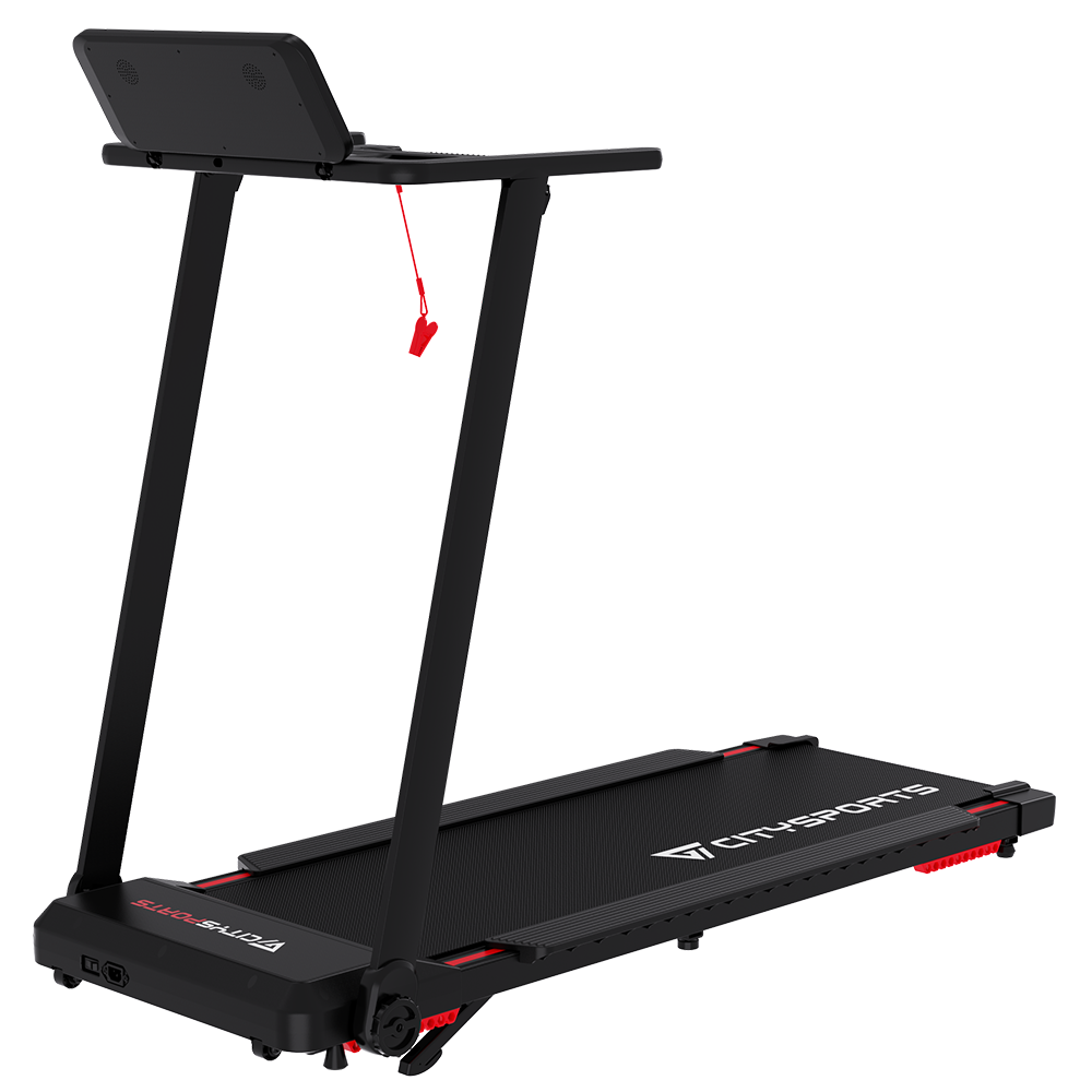 CITYSPORTS HG2-12 with Bosch Motor — Treadmill 1400W, 1–12 km/h, 7.7% | Foldable, Black