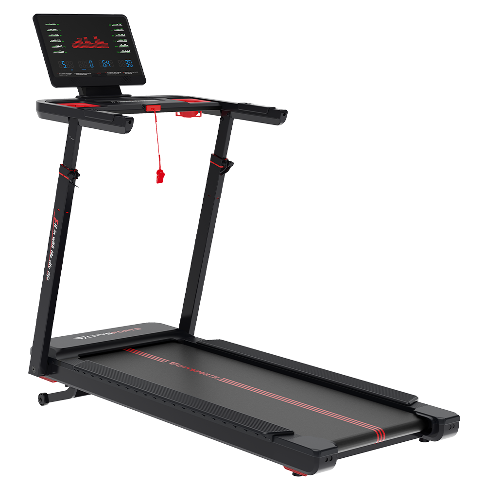 CITYSPORTS NB6 — Treadmill 3700W, 1–15,5 km/h, 15 levels elec | Foldable, Black