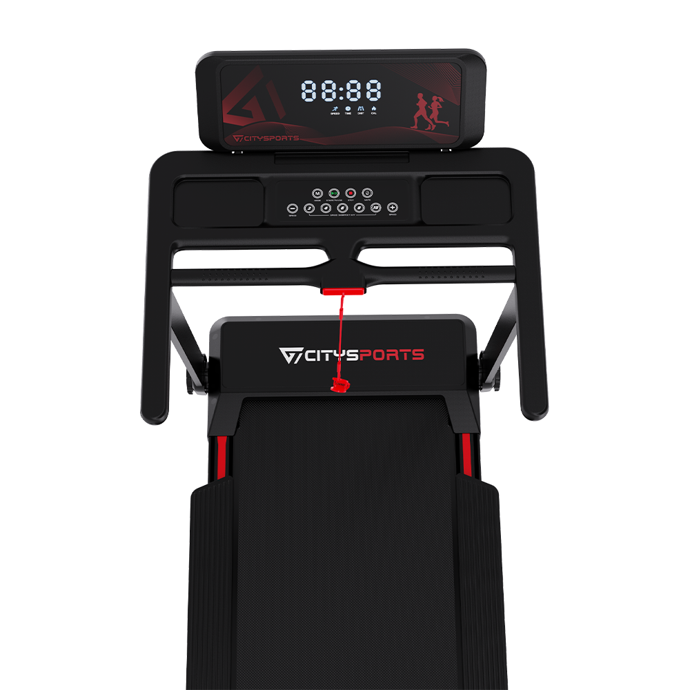 CITYSPORTS HG2-12  with Bosch Motor — Treadmill 1400W, 1–12 km/h, 7.7% | Foldable, Black